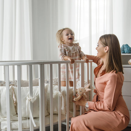 Round Baby Crib OLIN - White