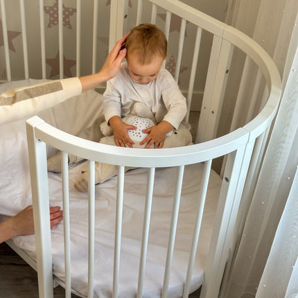 Round Baby Crib OLIN - White