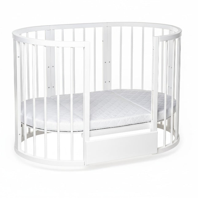 Round Baby Crib OLIN - White