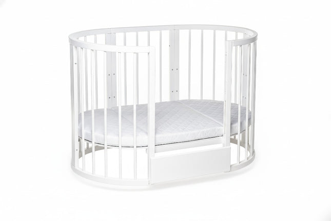 Round Baby Crib OLIN - White