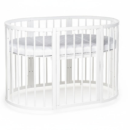 Round Baby Crib OLIN - White