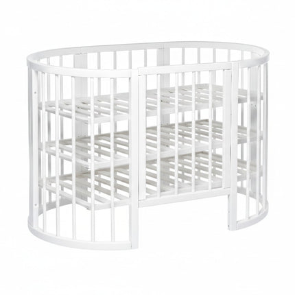 Round Baby Crib OLIN - White