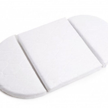 Round Baby Crib OLIN with Mattress - White
