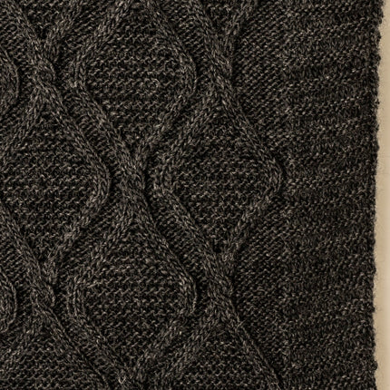 Royal merino throw - Charcoal grey