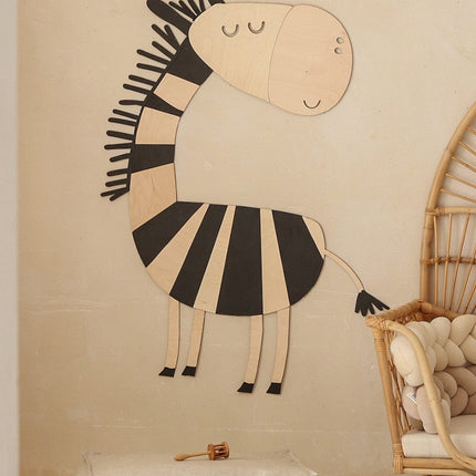 Safari Zebra – Wooden Wall Decoration