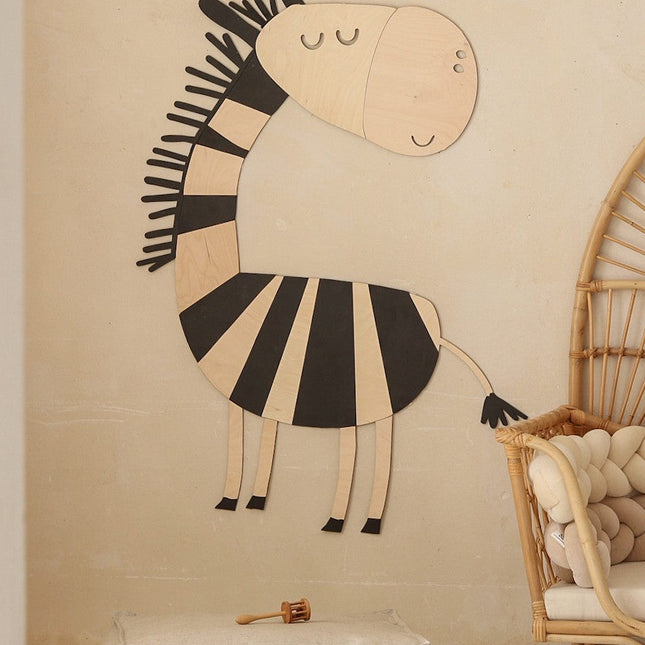 Safari Zebra – Wooden Wall Decoration