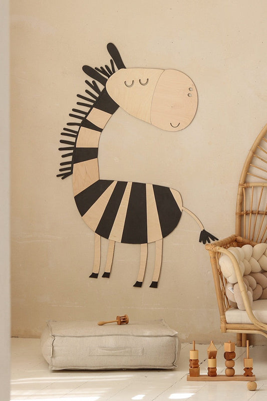 Safari Zebra – Wooden Wall Decoration