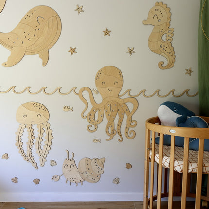 Wooden Wall Decoration - Seahorse