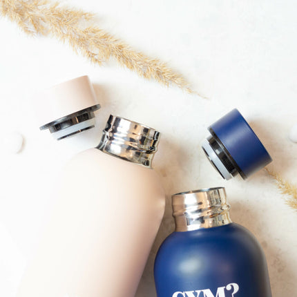 Water Bottle / Thermos - Gym? I Heard Gin! - Dark Blue, 500 ml, Stainless Steel