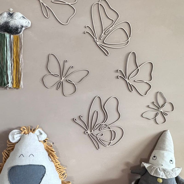 Wall decoration - Set of 6 Wooden Butterflies