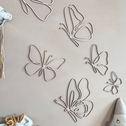 Wall decoration - Set of 6 Wooden Butterflies