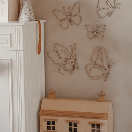Wall decoration - Set of 6 Wooden Butterflies