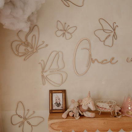 Wall decoration - Set of 6 Wooden Butterflies