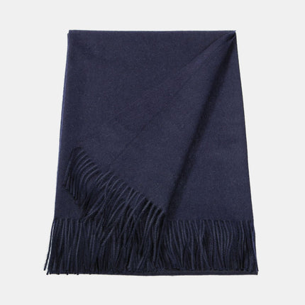 Natural Baby Alpaca Maxi-Scarf with Fringes