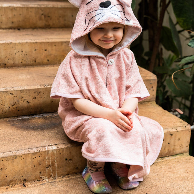 CAT TODDLERS Short-Sleeve Poncho (Size 82/86-116) - LoveStyle World