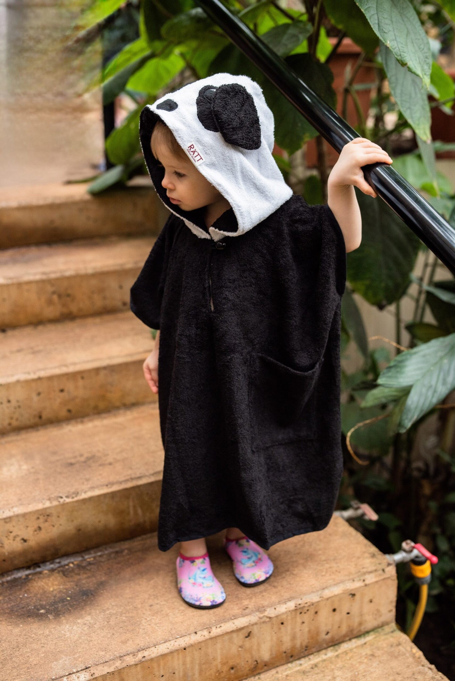 Short-Sleeve Poncho PANDA - For TODDLERS (Size 82/86-116)
