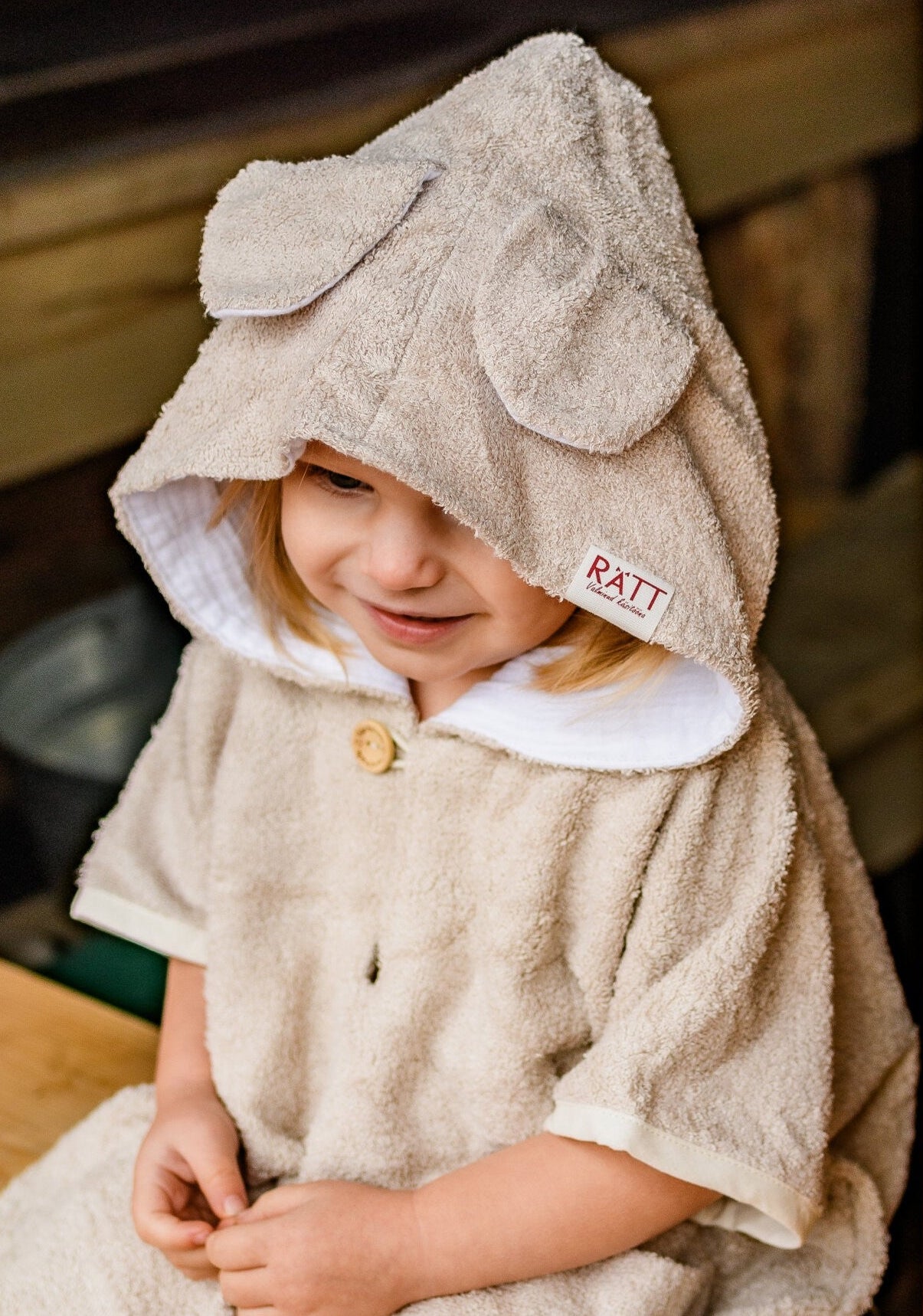 Short-Sleeve Poncho TEDDY - For TODDLERS (Size 82/86-116)