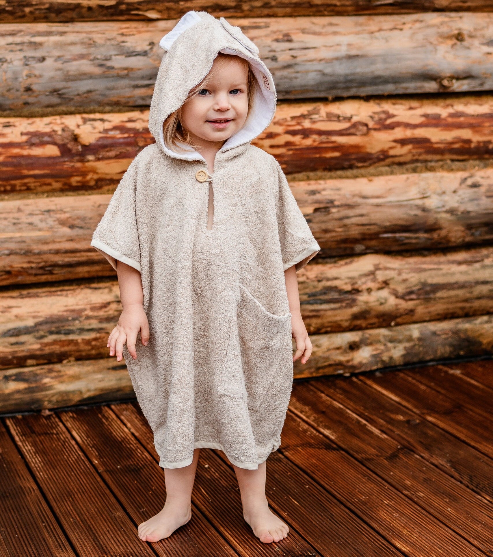 Short-Sleeve Poncho TEDDY - For TODDLERS (Size 82/86-116)