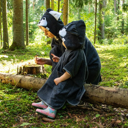 Short-Sleeve Poncho WOLF - For TODDLERS (Size 82/86-116)