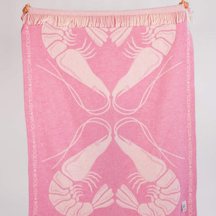 Shrimp love wool throw