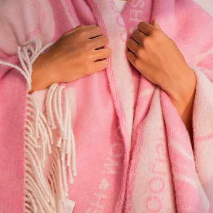 Shrimp love wool throw