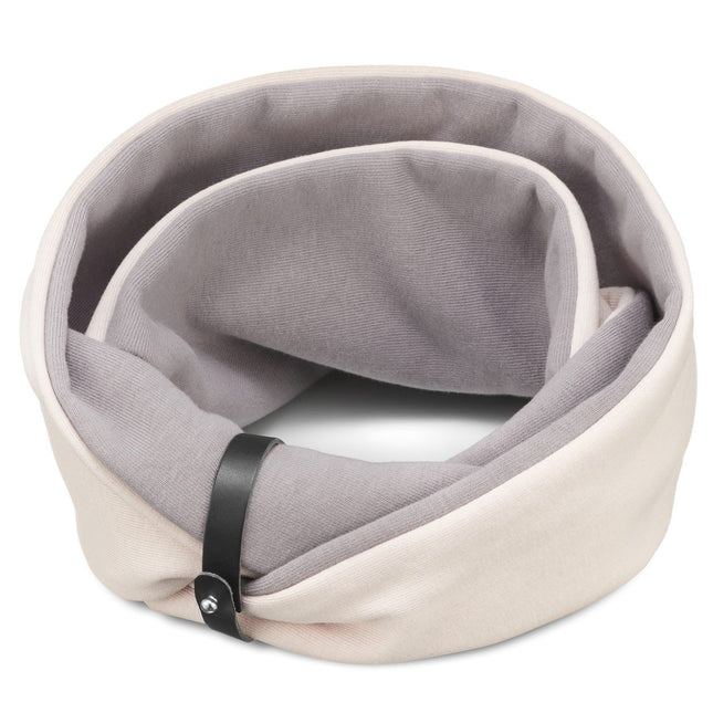 Simo Neck Warmer - White Sand & Steel Grey 