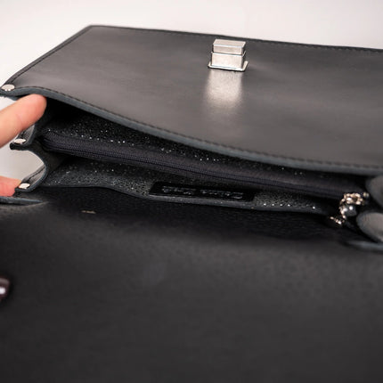  Small Briefcase Handbag - Black