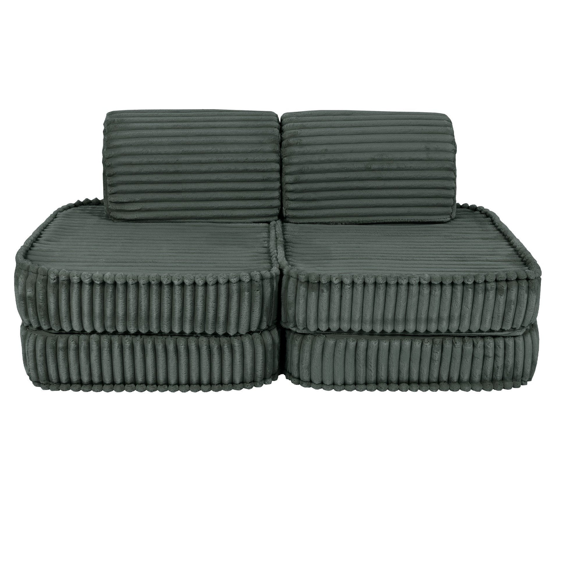Small Modular Sofa for Kids - Churros Forest Green
