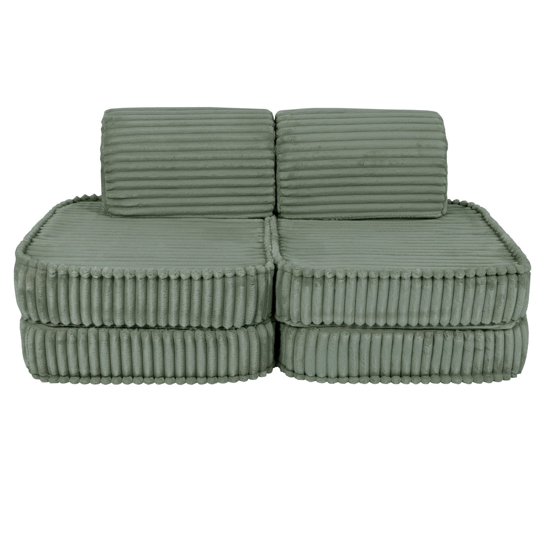 Small Modular Sofa for Kids - Churros Sage Green