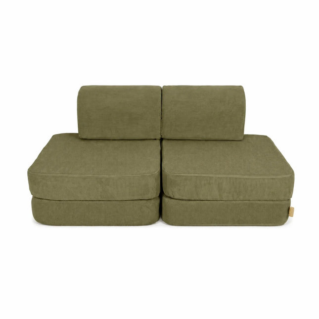 Small Modular Sofa for Kids - Slimcord Lime