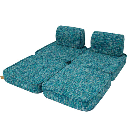 Small Modular Sofa for Kids - Tangle Lagoon Blue