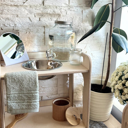 Small Single Montessori Open-Bowl Wash Station
