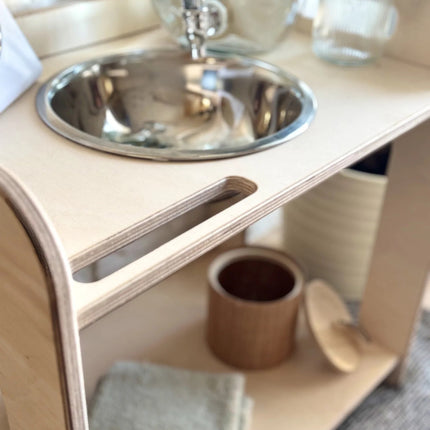 Small Single Montessori Open-Bowl Wash Station