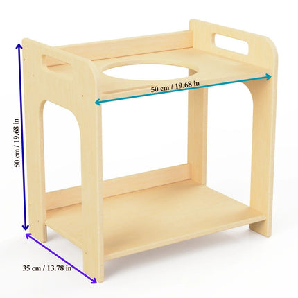 Small Single Montessori Open-Bowl Wash Station