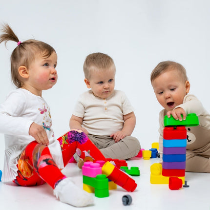 Soft Blocks Set With Wheels - 21 pcs 