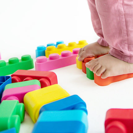 Soft Blocks Set With Wheels - 21 pcs 