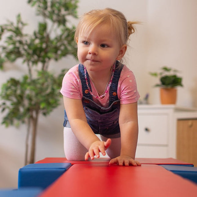 Soft Play Activity Set Balance Bridge - Blue & Red