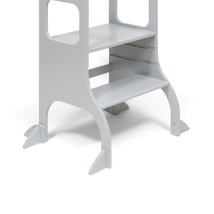 STEP UP Adjustable Height Helper Tower With Suppport Legs - Grey