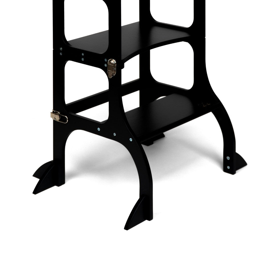 STEP'n'SIT® Convertible 2-in-1 Helper Tower/Table With Support Legs - Black