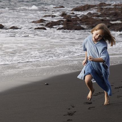 Surfbear Kids Bath Poncho - Blue