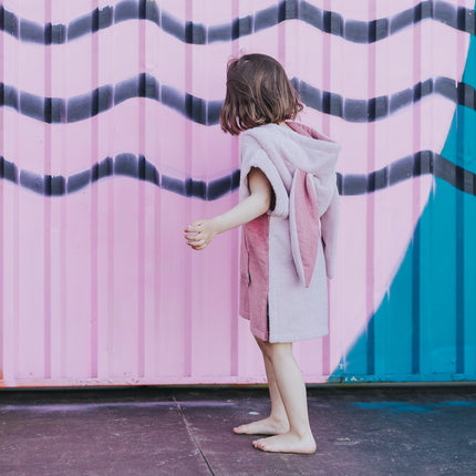 Surfbunny Kids Bath Poncho - Pink