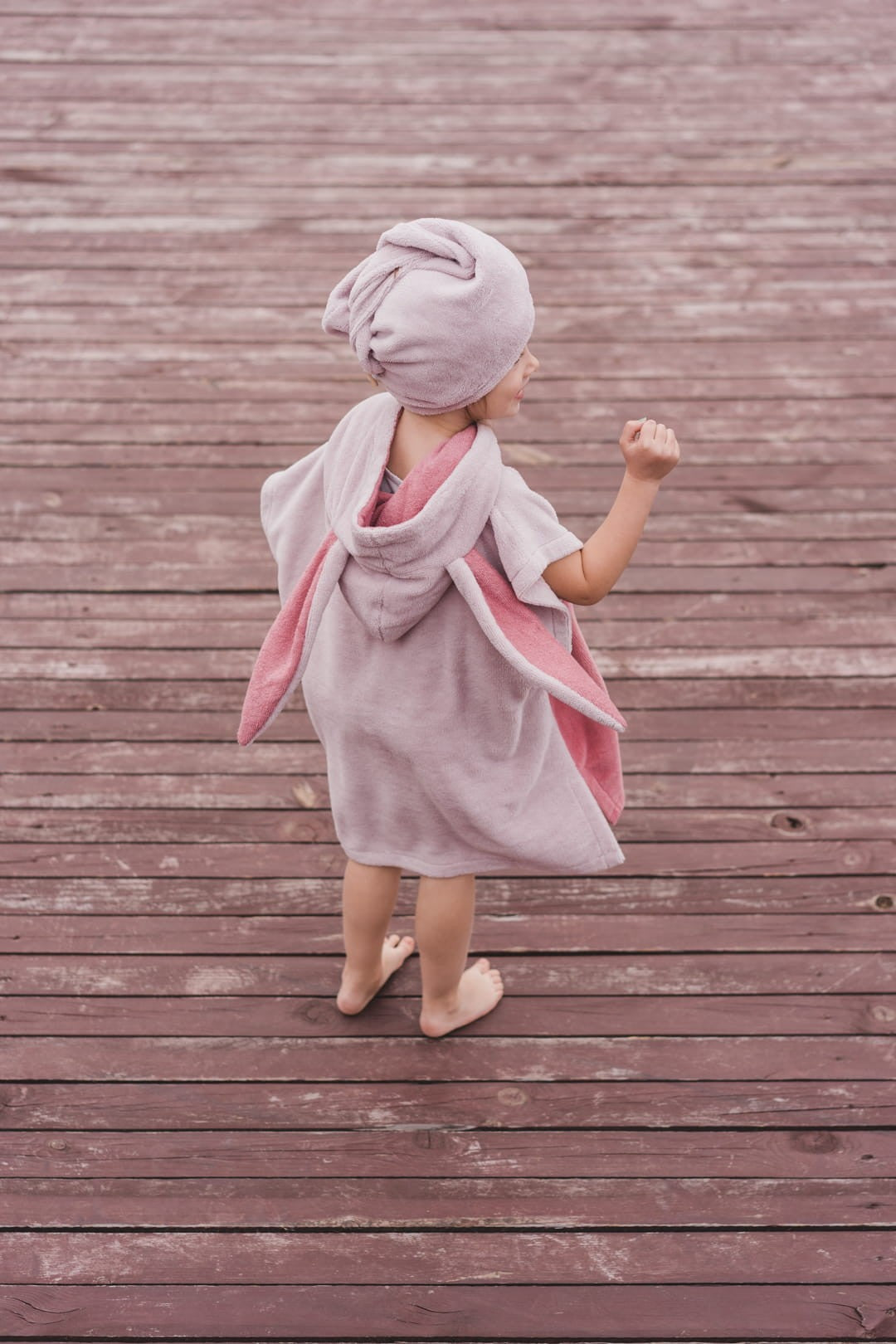 Surfbunny Kids Bath Poncho - Pink