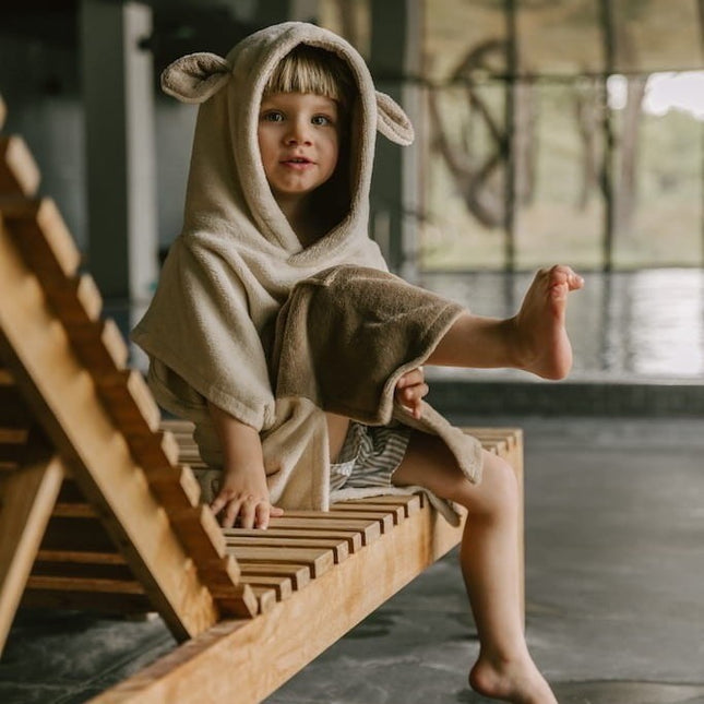 Surfsheep Kids Bath Poncho - Beige
