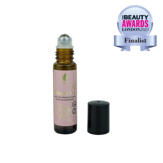 Bloom Me Moisturising Probiotic Rose Eye Serum with Hyaluronic Acid and Provitamin B5, 10ml