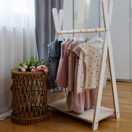 Tipi Clothing Rack For Children - Small White