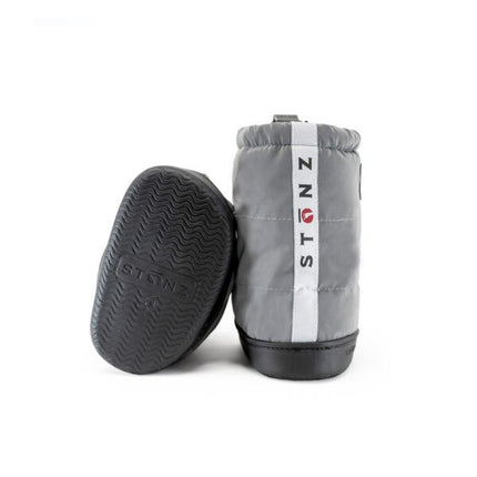 Toddler Puffer Booties - Reflective Silver
