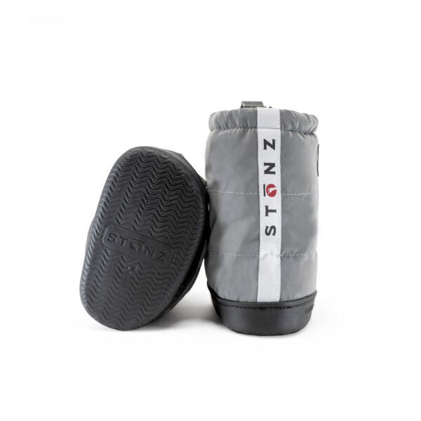 Toddler Puffer Booties - Reflective Silver