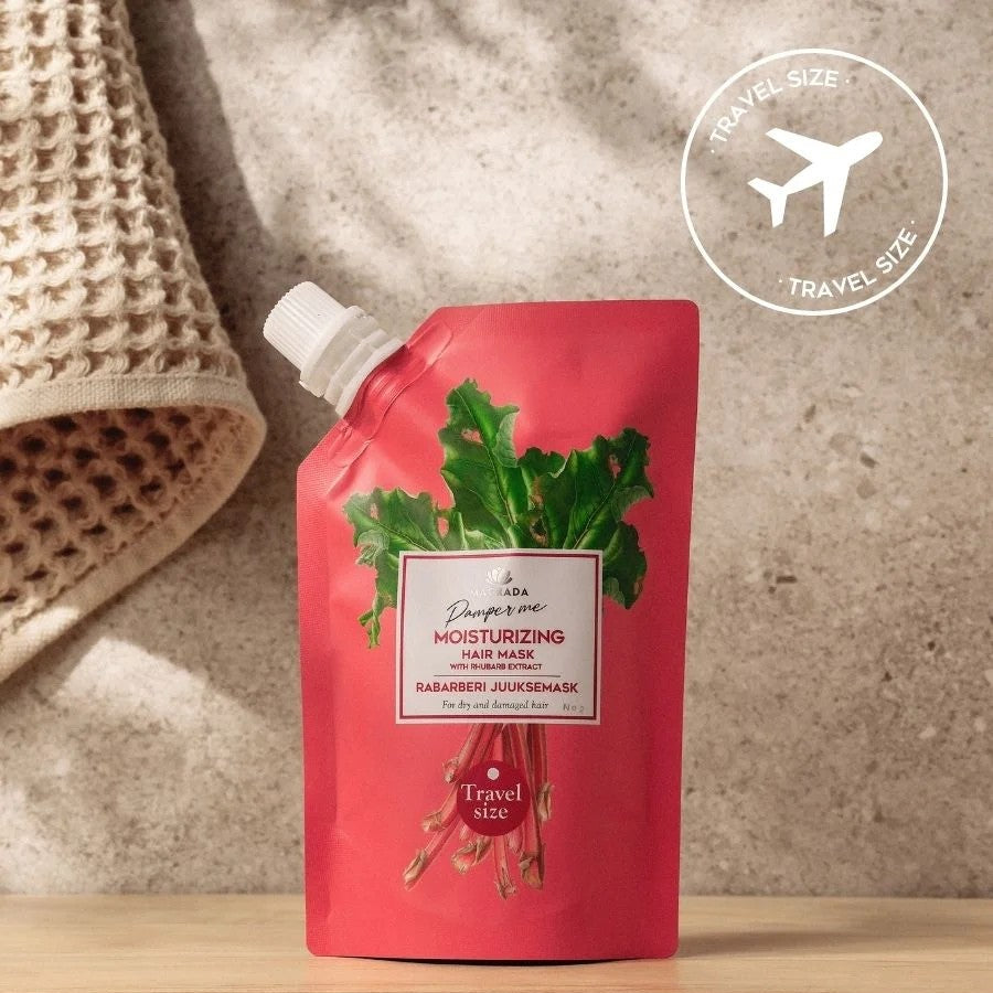 TRAVEL SIZE Rhubarb Hair Mask With Castor Oil - 100 ml