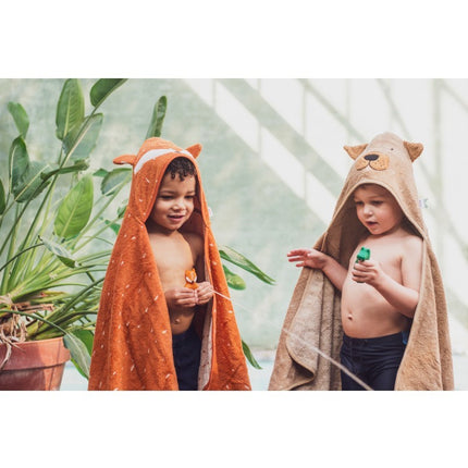 Organic Cotton Hooded Towel, 70 × 130 cm – Mr. Dog