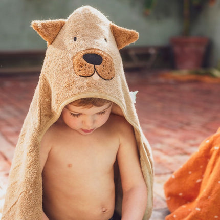 Organic Cotton Hooded Towel, 70 × 130 cm – Mr. Dog